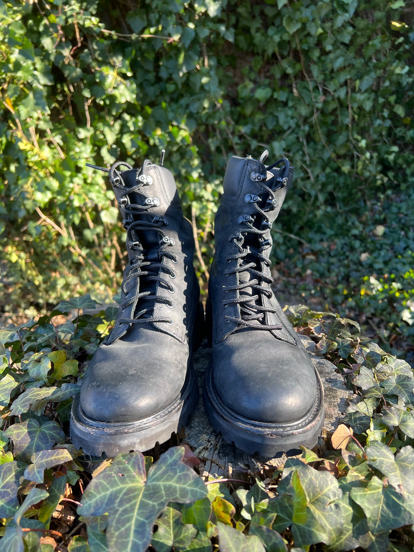 Thursday Explorer Boots in Black Matte Leather 8.5