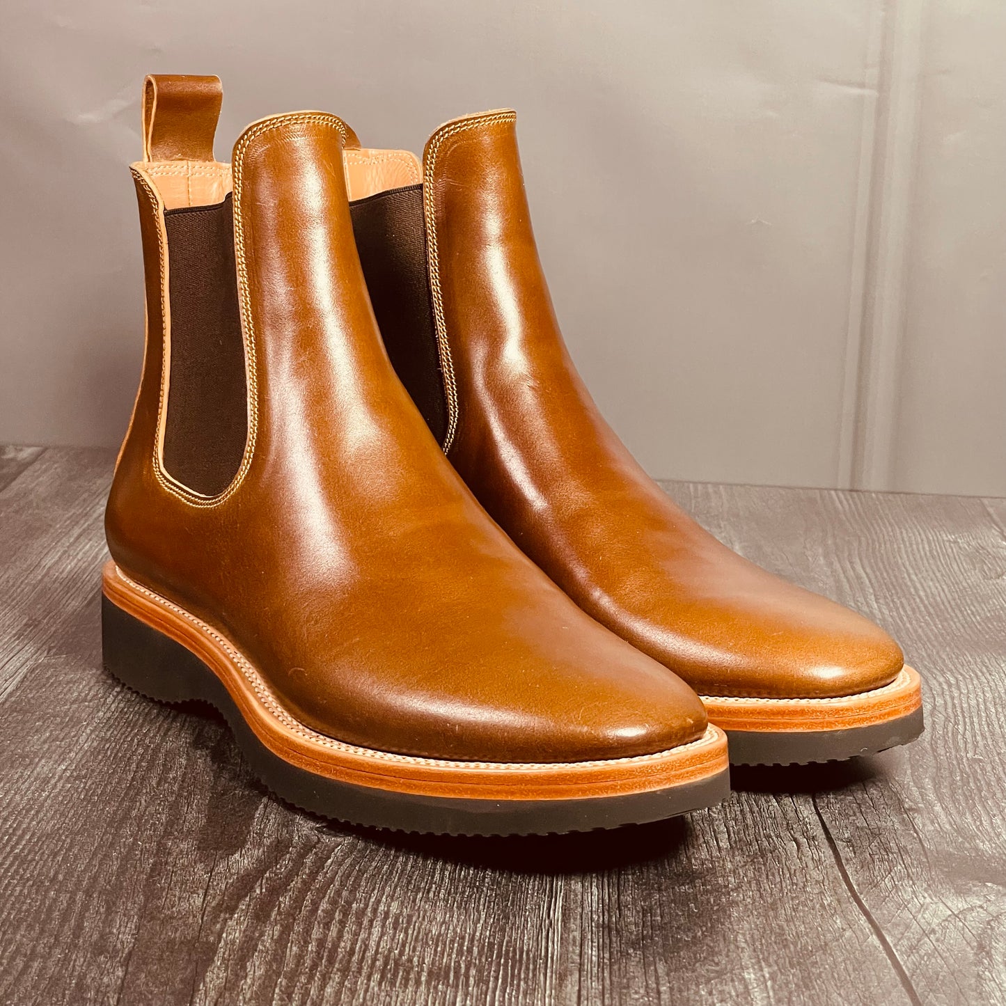 Fortis Boots – Chelsea Shinki Shell Cordovan Cognac Leather Size: 7 – 7.5 US/ 41 EU