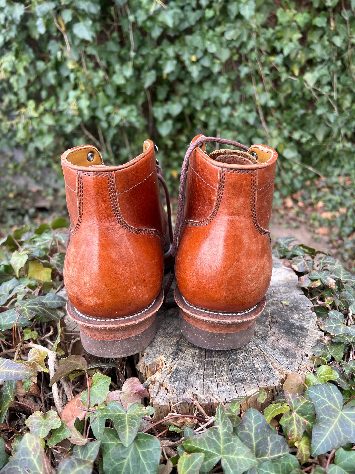 Renavgoods plaintoe Boot in brown Shinki Horsehide 8.5