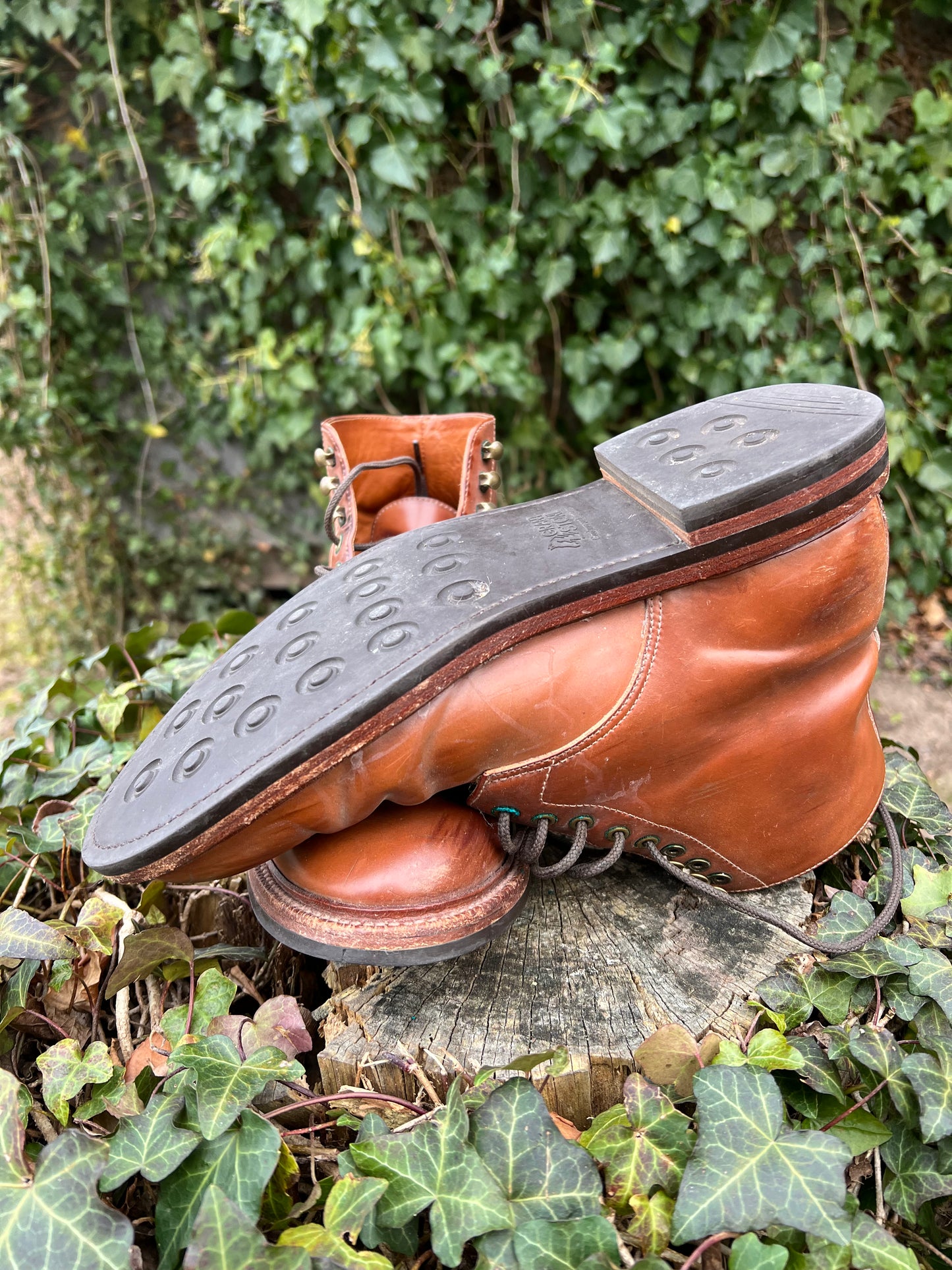 Grant Stone Edward Boots in Natural Shell Cordovan