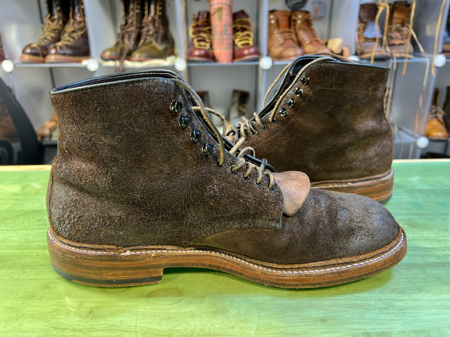 Alden Roy Boots in Reverse Tobacco Chamois size 8.5