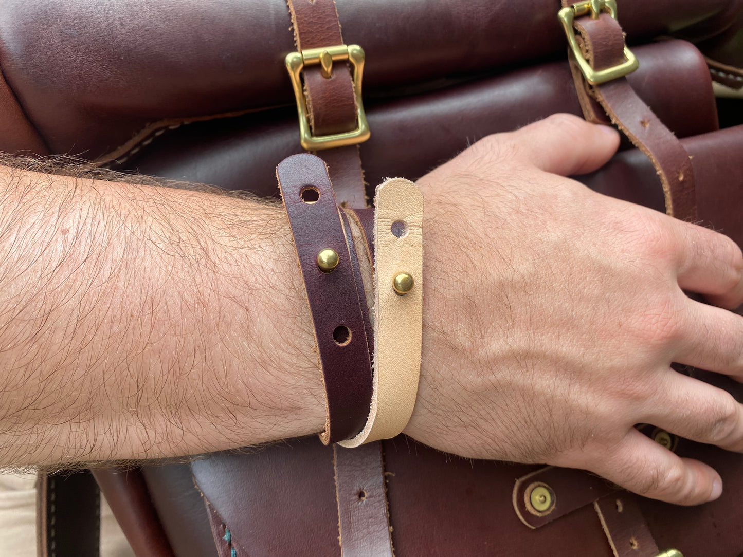 Seidel Oxblood Double Shot Double Wrap Cuff