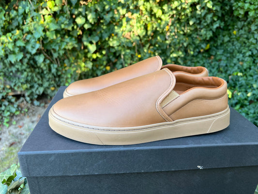 Viberg Slides in Horween Natural Chromexcel