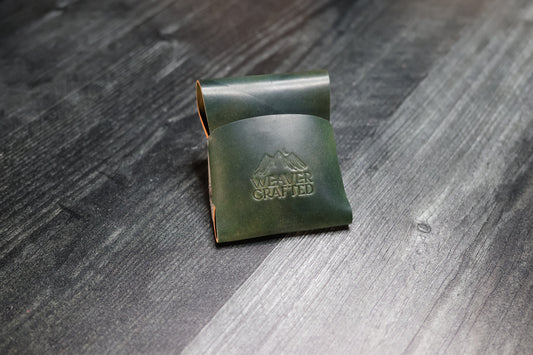 WEAVER CRAFTED Marble Green Shell Cordovan Card Holder Wallet V3