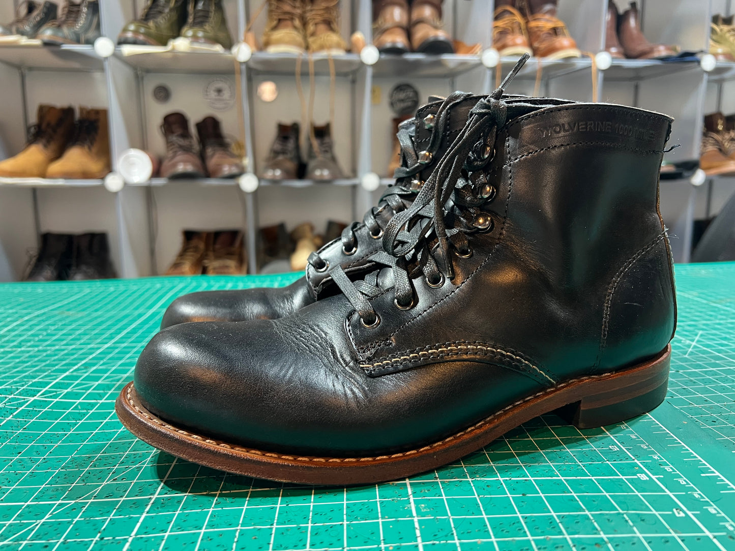 Wolverine 1000 Mile Boots Black Chromexcel 8D – Dale’s Leatherworks