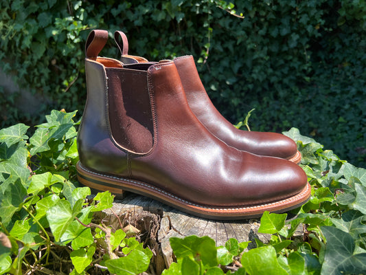 Grant Stone Chelsea Boots in Horween Brown CXL, size 8.5D, UNWORN