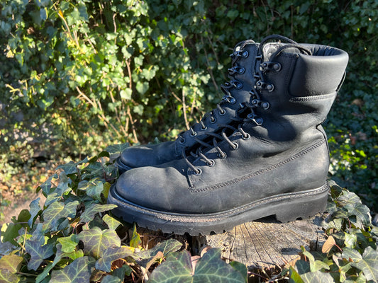Thursday Explorer Boots in Black Matte Leather 8.5