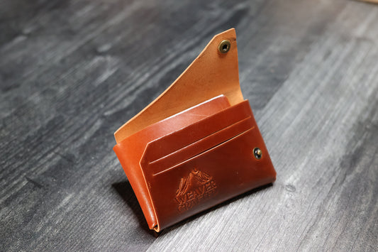 WEAVER CRAFTED Amaretto Shell Cordovan Card Holder Wallet V1