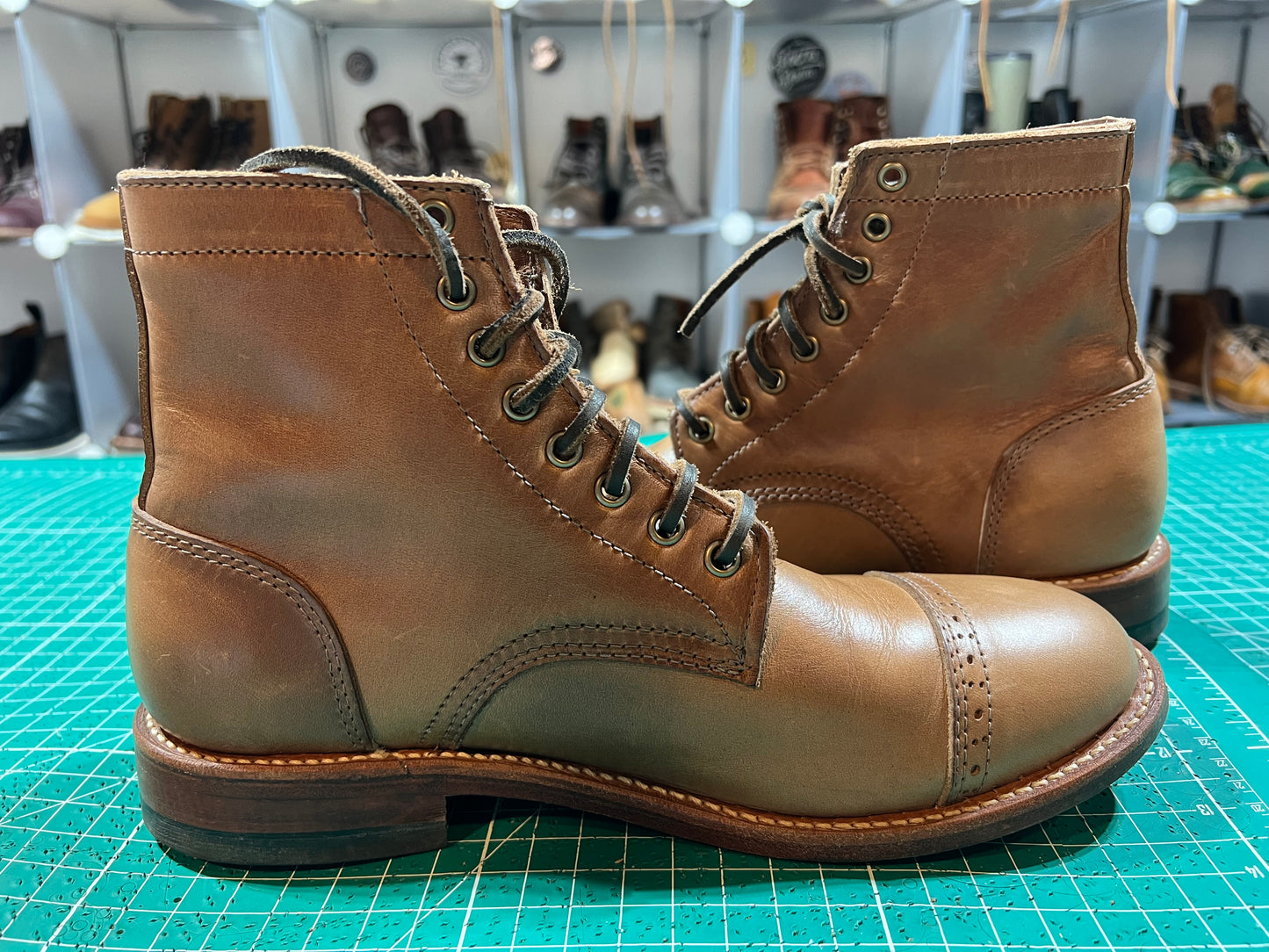 Oak Street Trench Boots Natural Chromexcel 8.5D