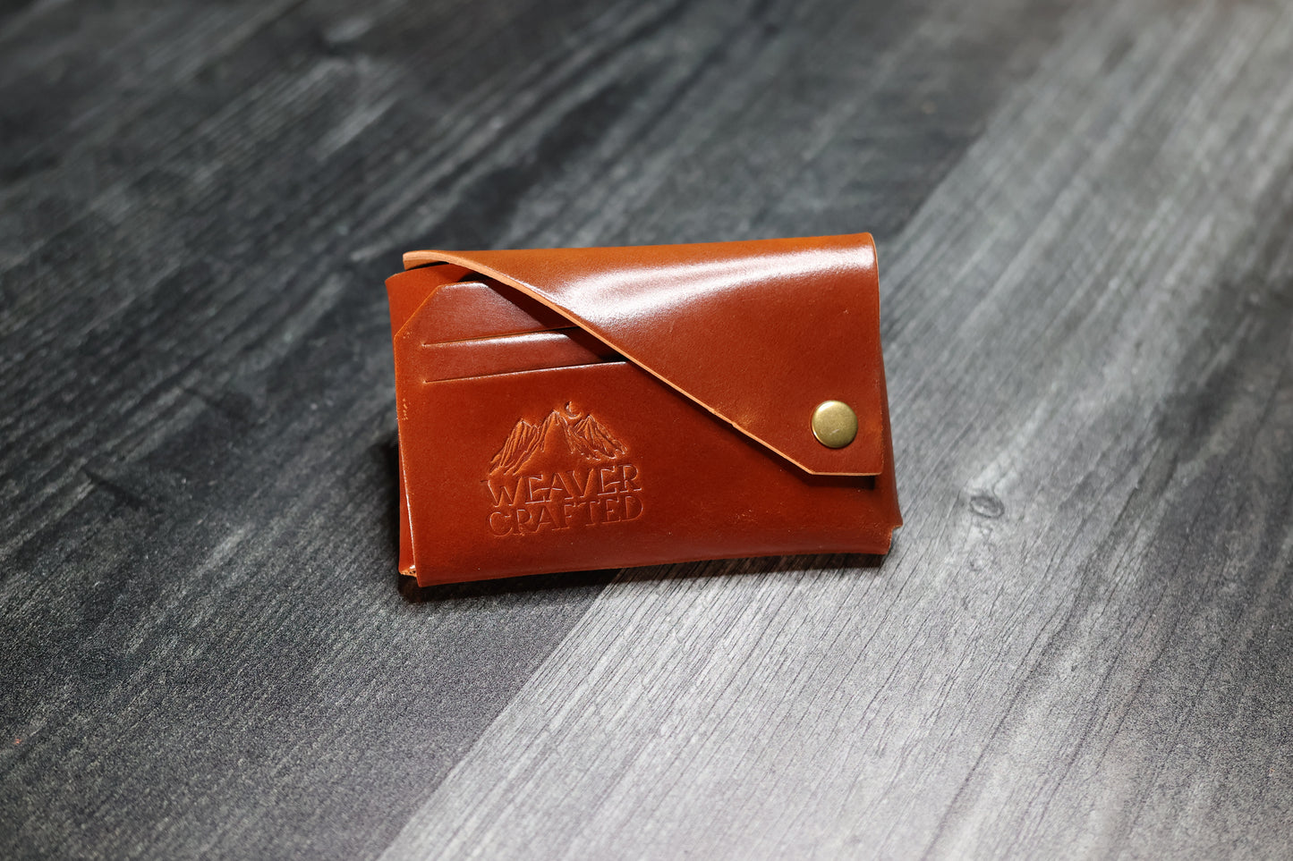 WEAVER CRAFTED Amaretto Shell Cordovan Card Holder Wallet V1
