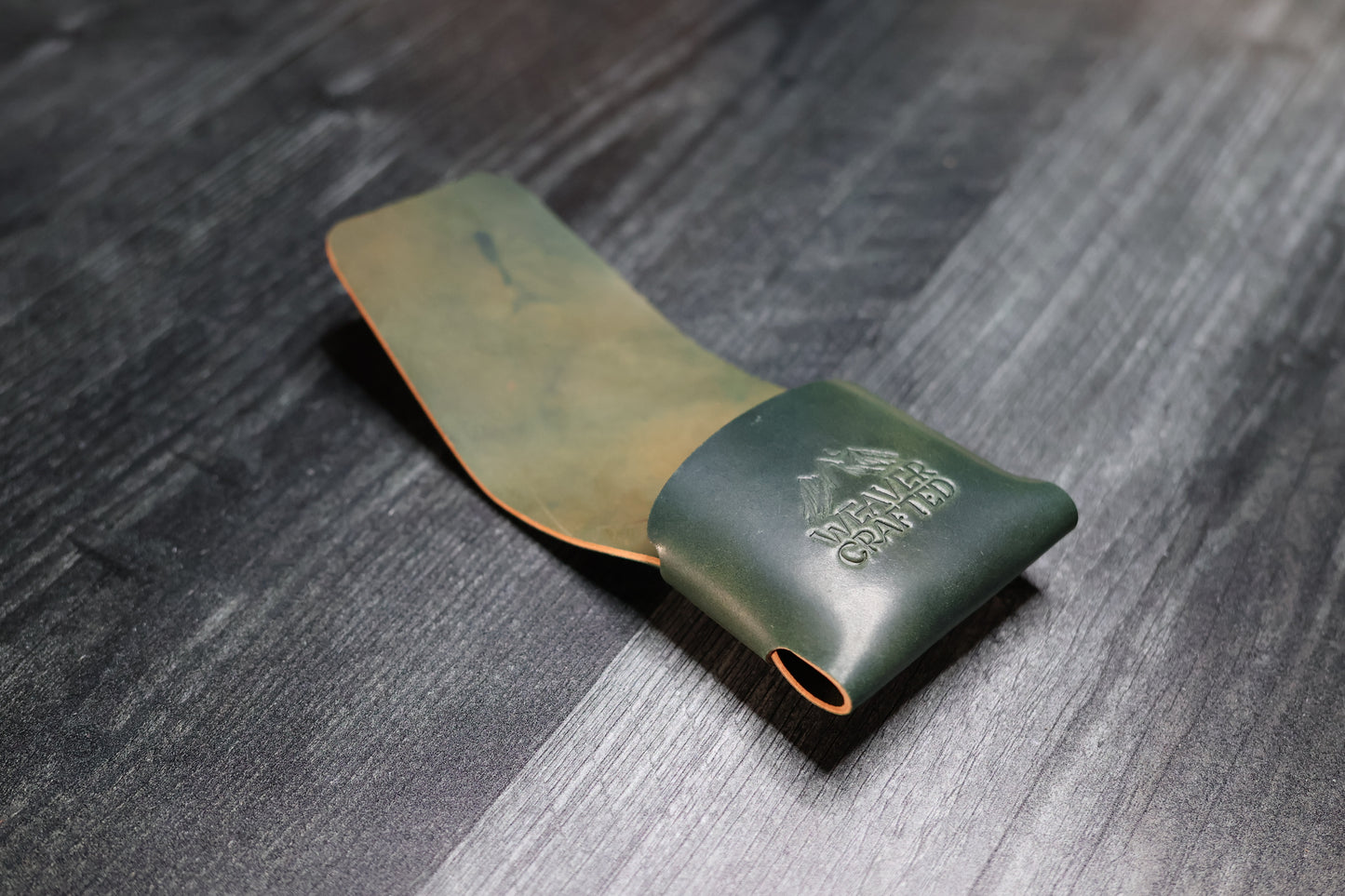 WEAVER CRAFTED Marble Green Shell Cordovan Card Holder Wallet V3