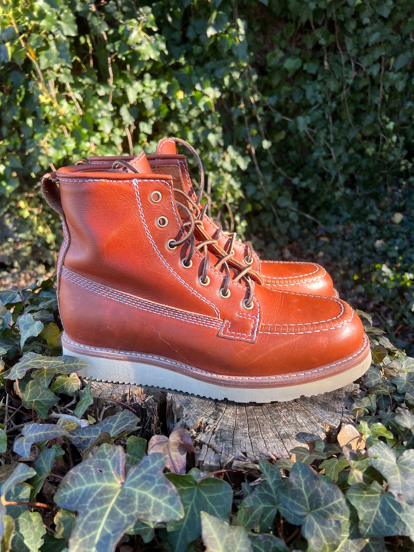 Dievier Moc Toe Boots Saddle Tan 8.5D