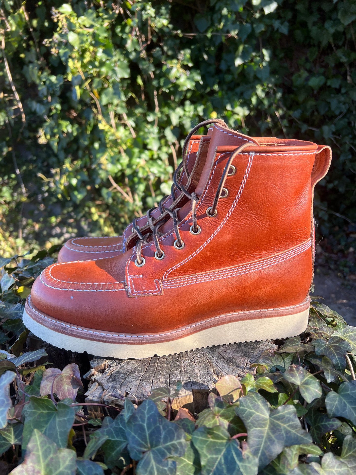 Dievier Moc Toe Boots Saddle Tan 8.5D