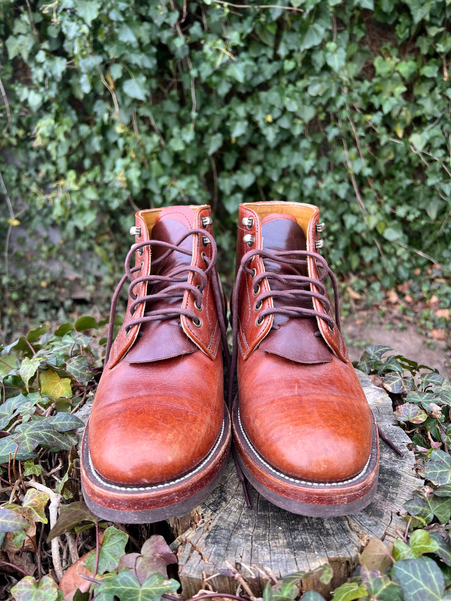 Renavgoods plaintoe Boot in brown Shinki Horsehide 8.5