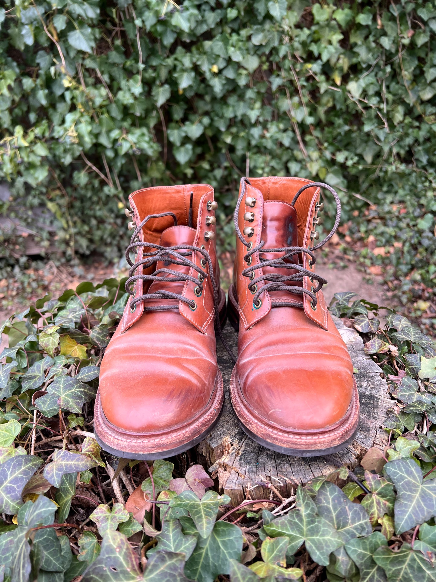 Grant Stone Edward Boots in Natural Shell Cordovan