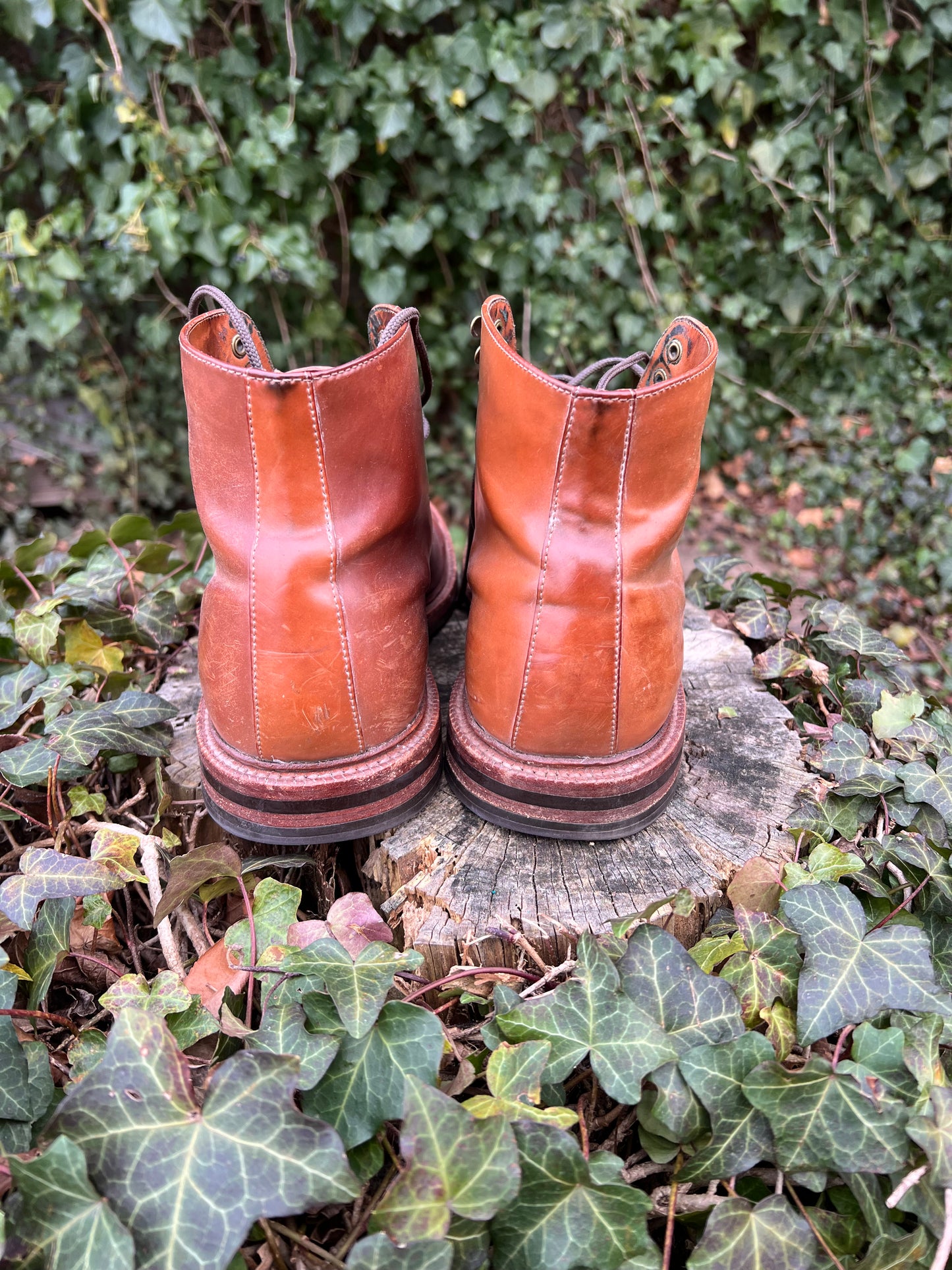 Grant Stone Edward Boots in Natural Shell Cordovan
