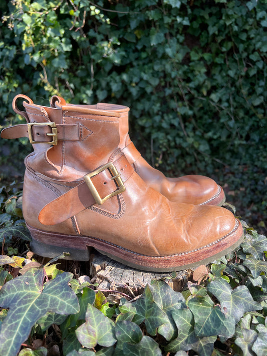 Renavgoods 6” Engineer Boots in Crust Shell Cordovan, size 8.5E