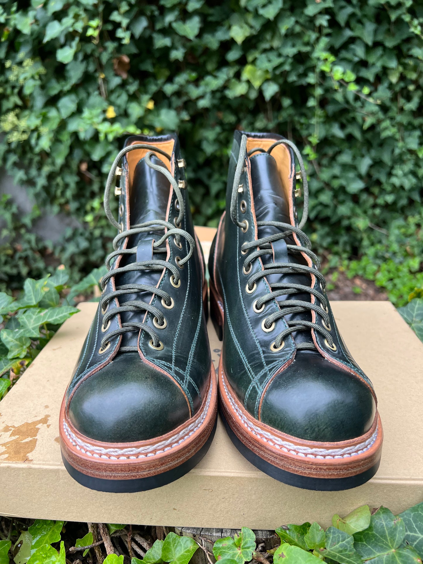 Junkard Monkey Boots in Marbled Black Shell Cordovan, size 41