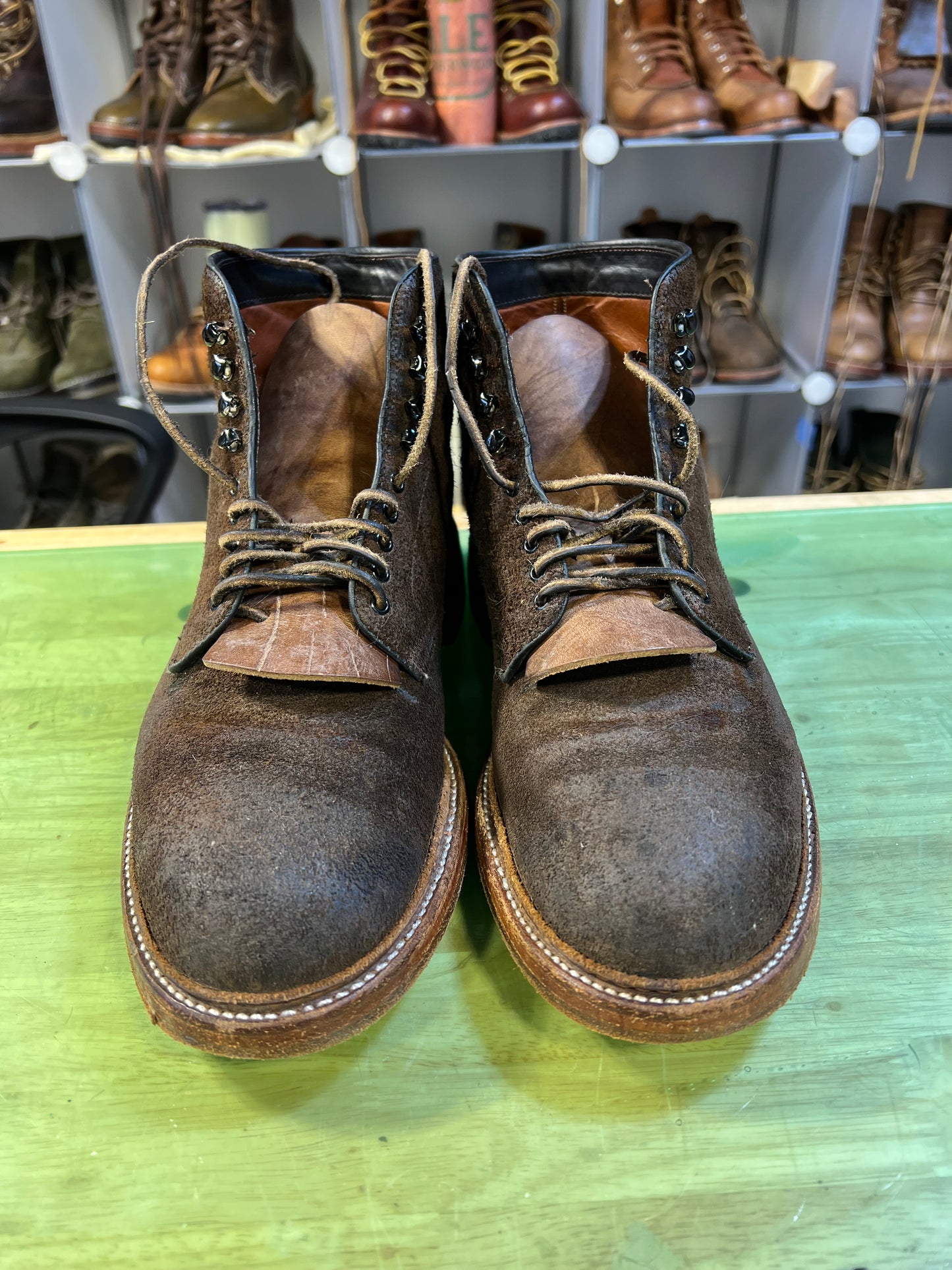 Alden Roy Boots in Reverse Tobacco Chamois size 8.5