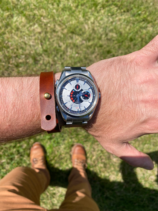 British Tan Double Shot Single Wrap Cuff