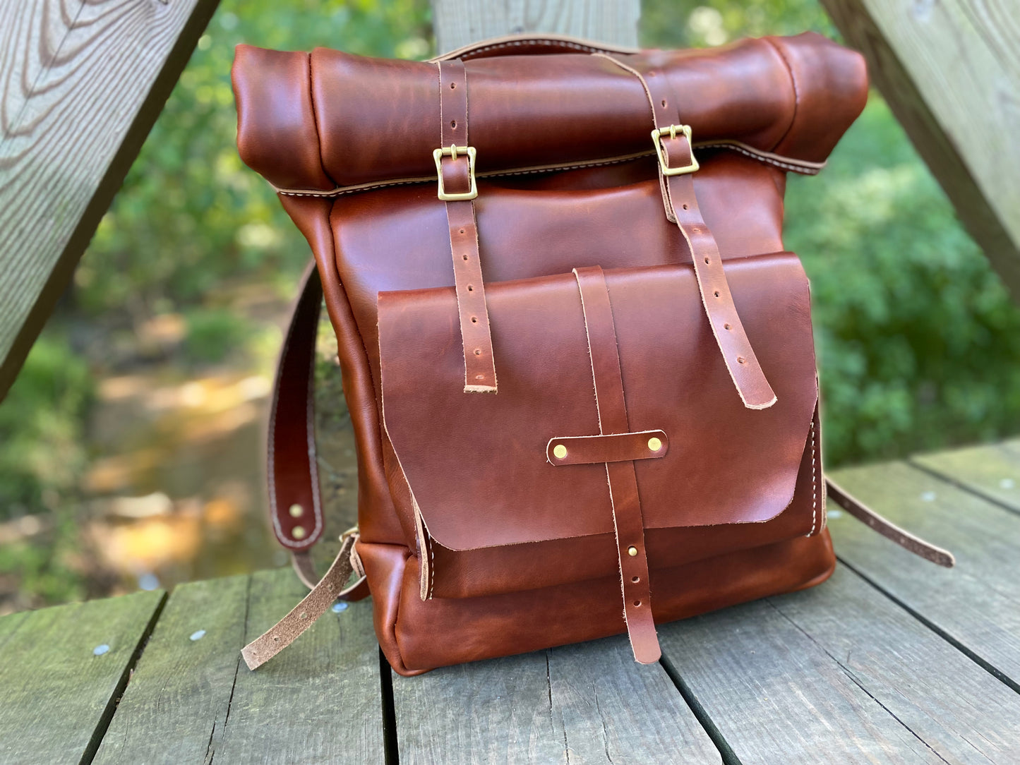 The Rolltop Expedition Backpack (British Tan Double Shot)